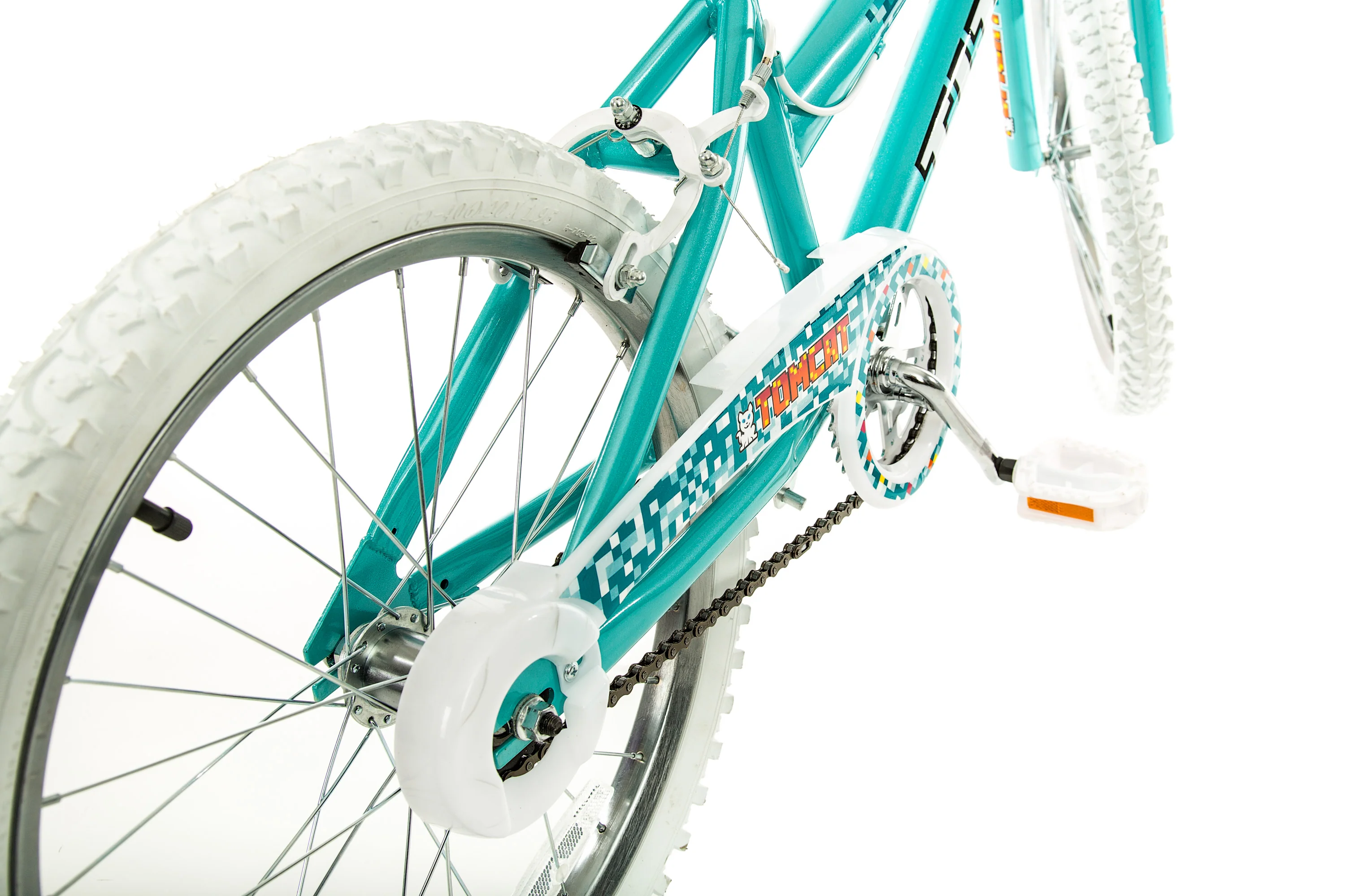 Titan #20141-91 Tomcat Girls BMX Bike with Pads, Teal Blue, 20-Inch Wheel