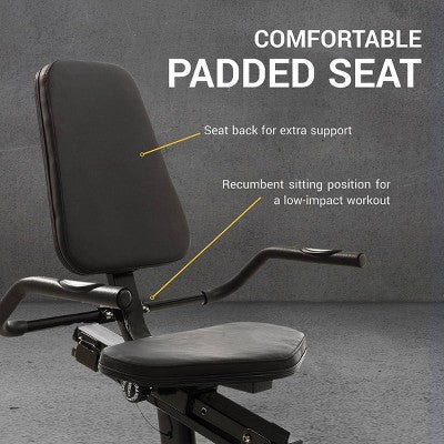 XTERRA Fitness SB150 Recumbent Exercise Bike - Black