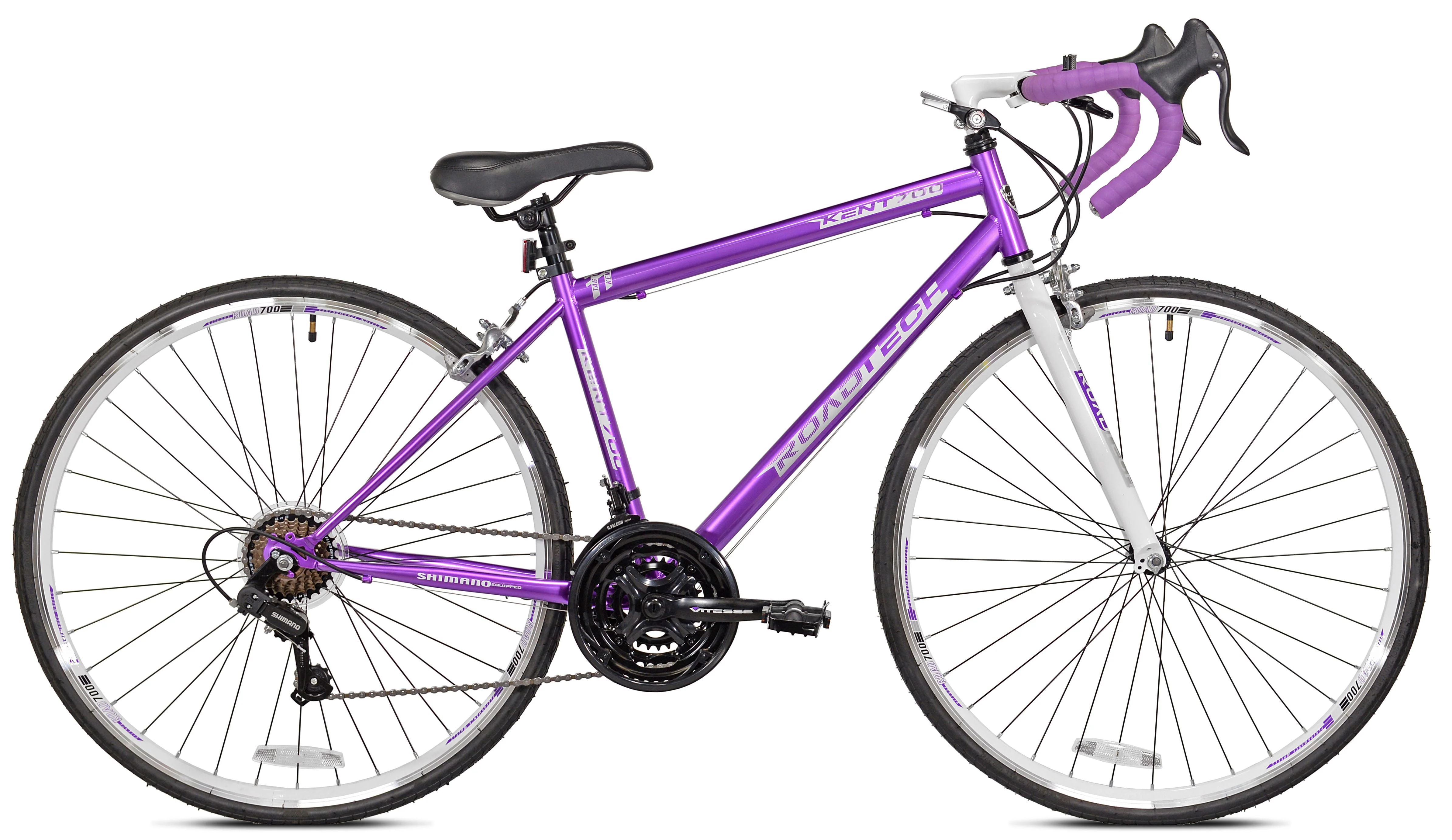 Kent Bicycles 700c Women's RoadTech Road Bicycle, Purple/White
