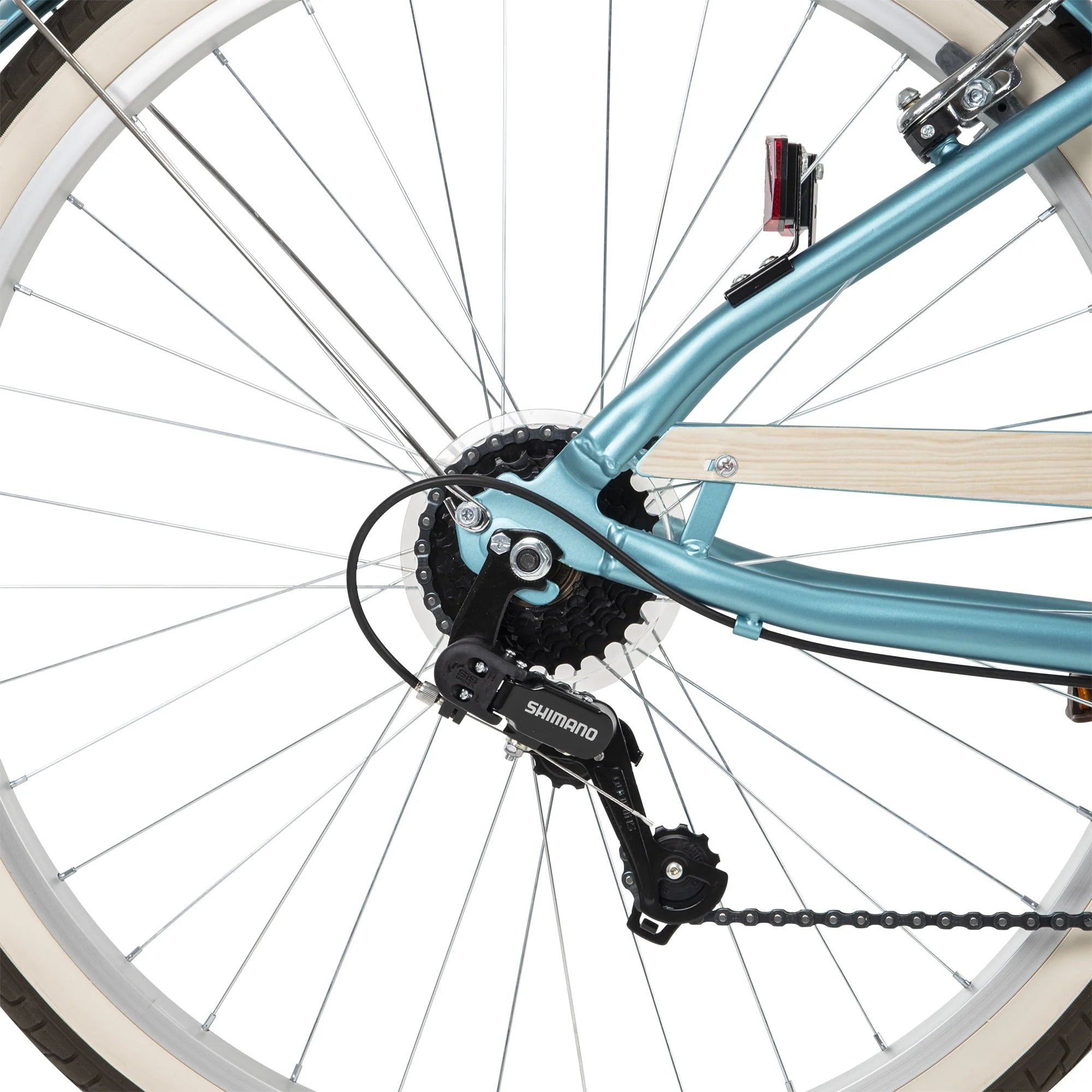 Jack 26-inch 7-Speed Comfort Bike for Women, Teal, by Huffy