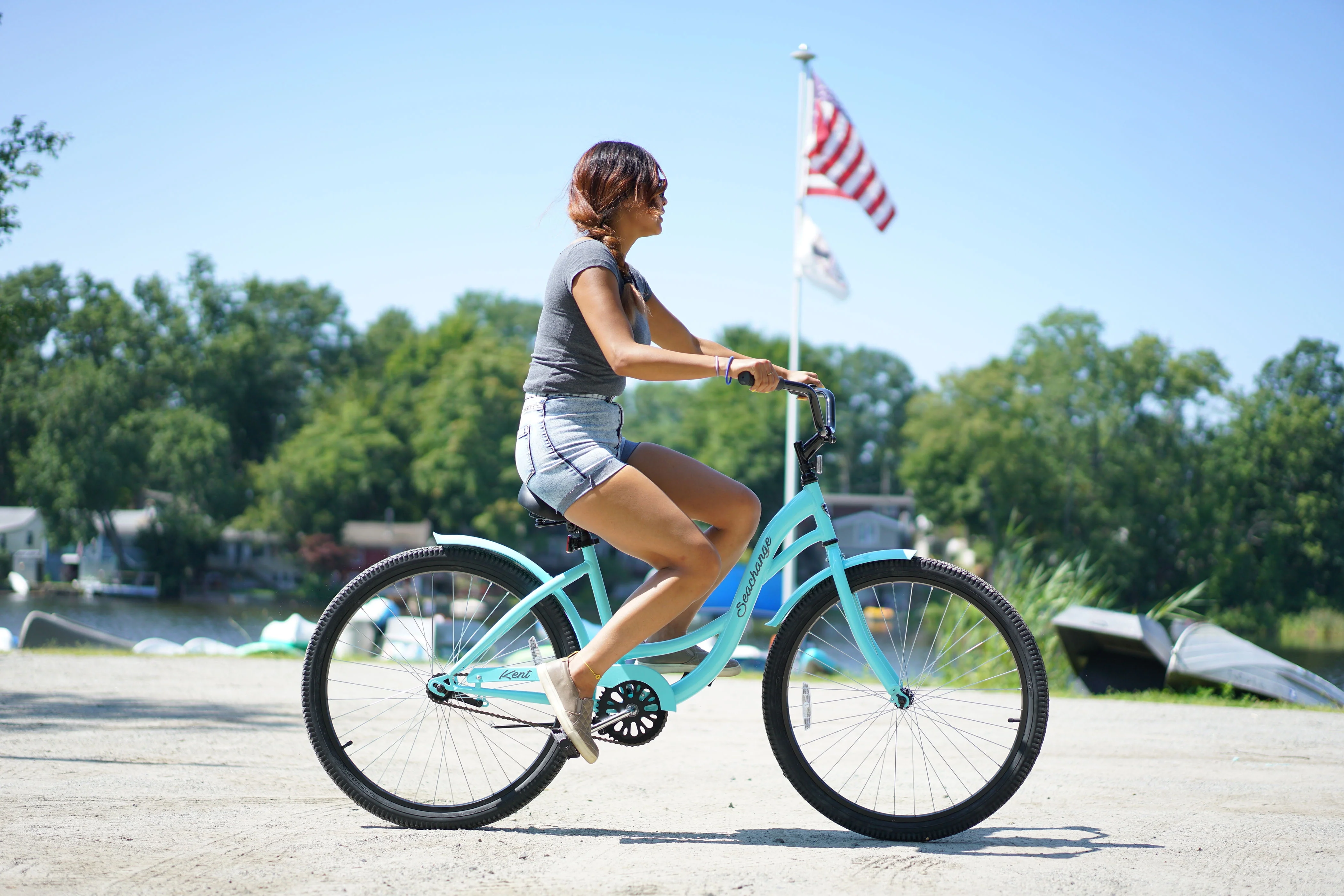 Kent Bicycles 26 inch Ladies Sea Change, Beach Cruiser Bicycle, Blue