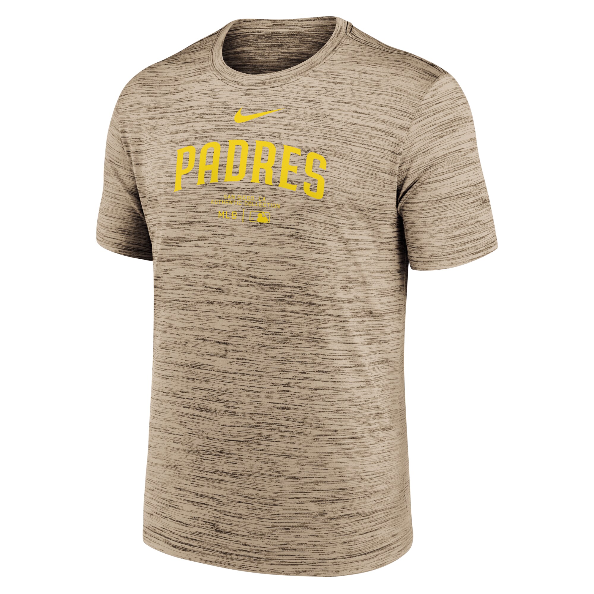 Men's San Diego Padres Nike Brown Authentic Collection Velocity Performance Practice T-Shirt