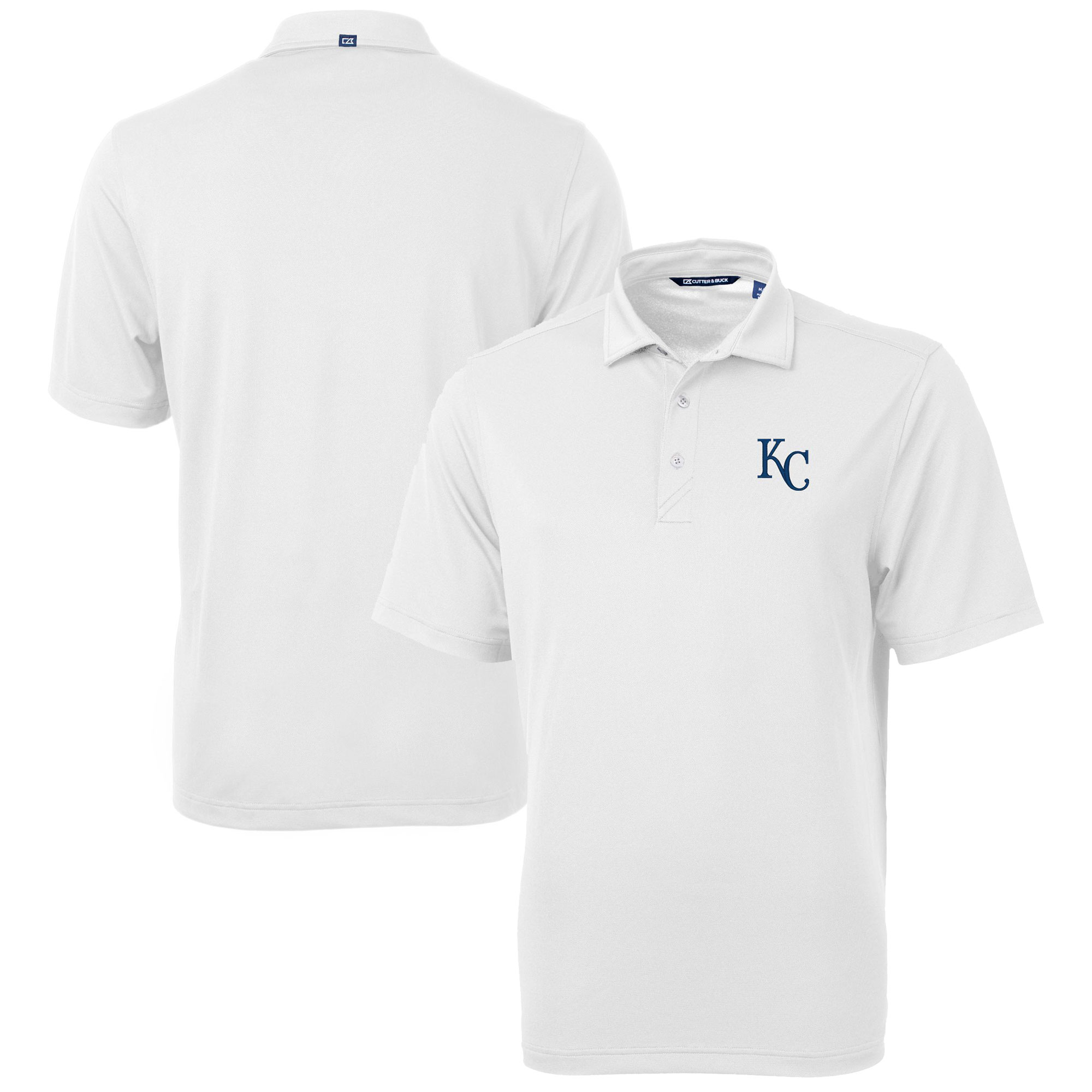 Men's Kansas City Royals Cutter & Buck White Big & Tall Virtue Eco Pique Recycled Polo