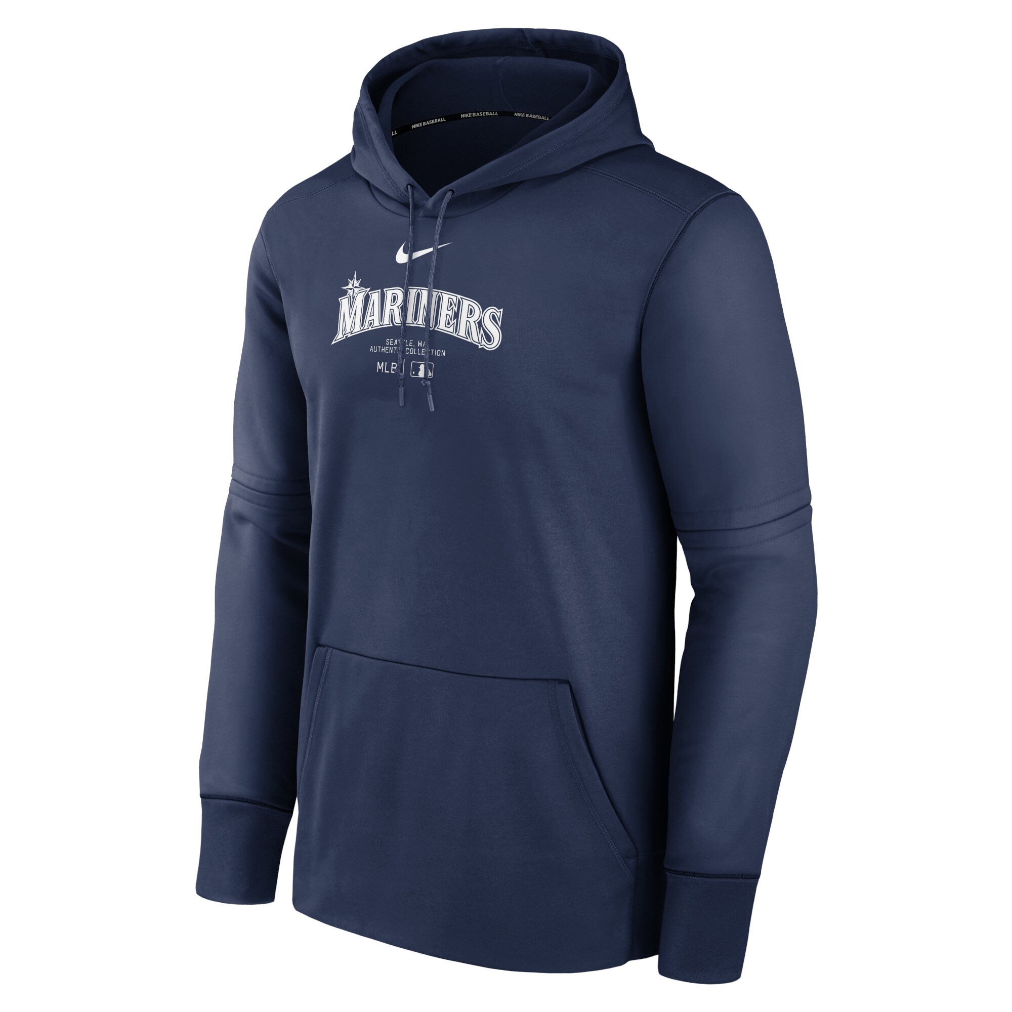 Men's Seattle Mariners Nike Navy Authentic Collection Practice Performance Pullover Hoodie