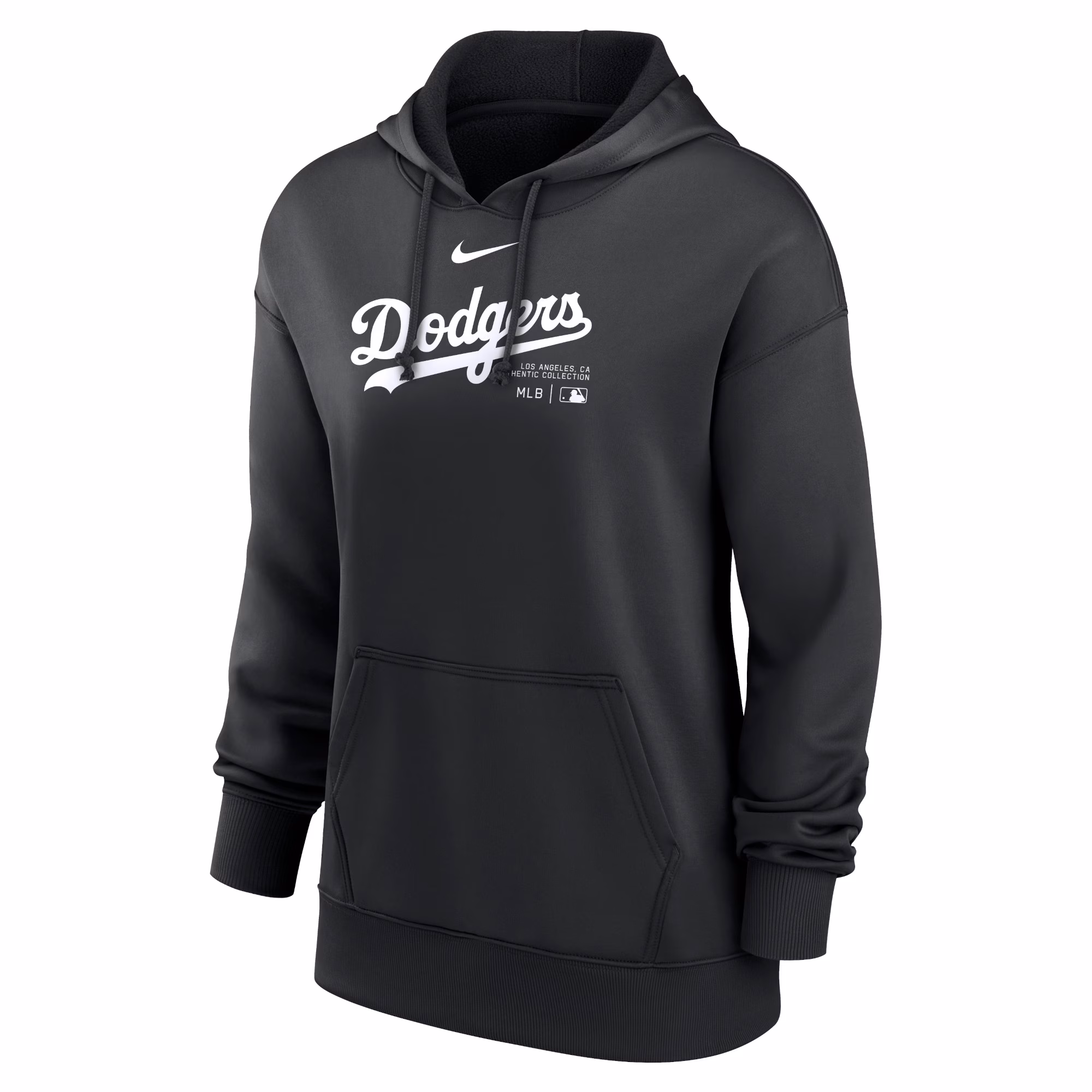 Women's Los Angeles Dodgers Nike Black Authentic Collection Performance Pullover Hoodie
