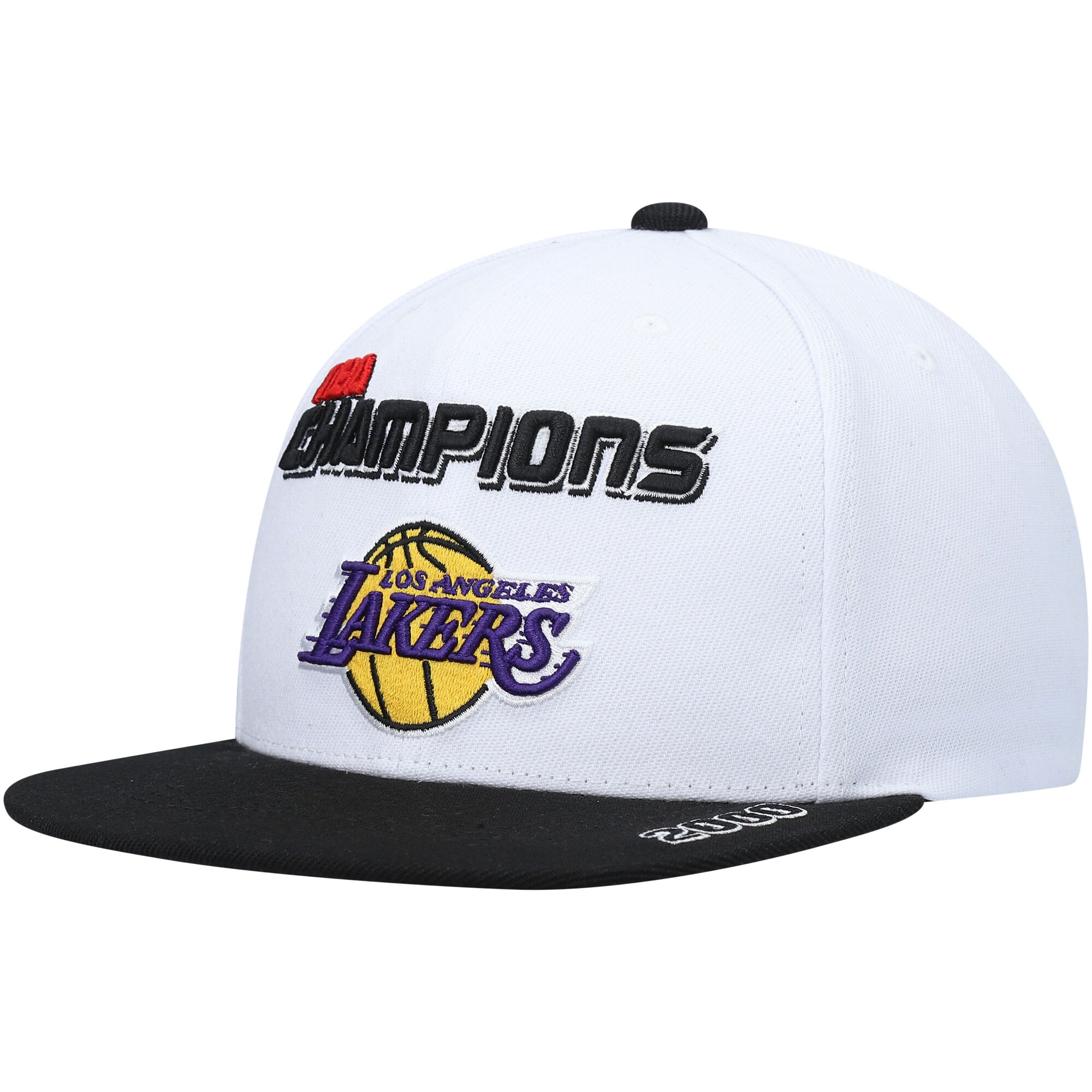 Men's Los Angeles Lakers Mitchell & Ness White 2000 NBA Finals Champions Snapback Hat
