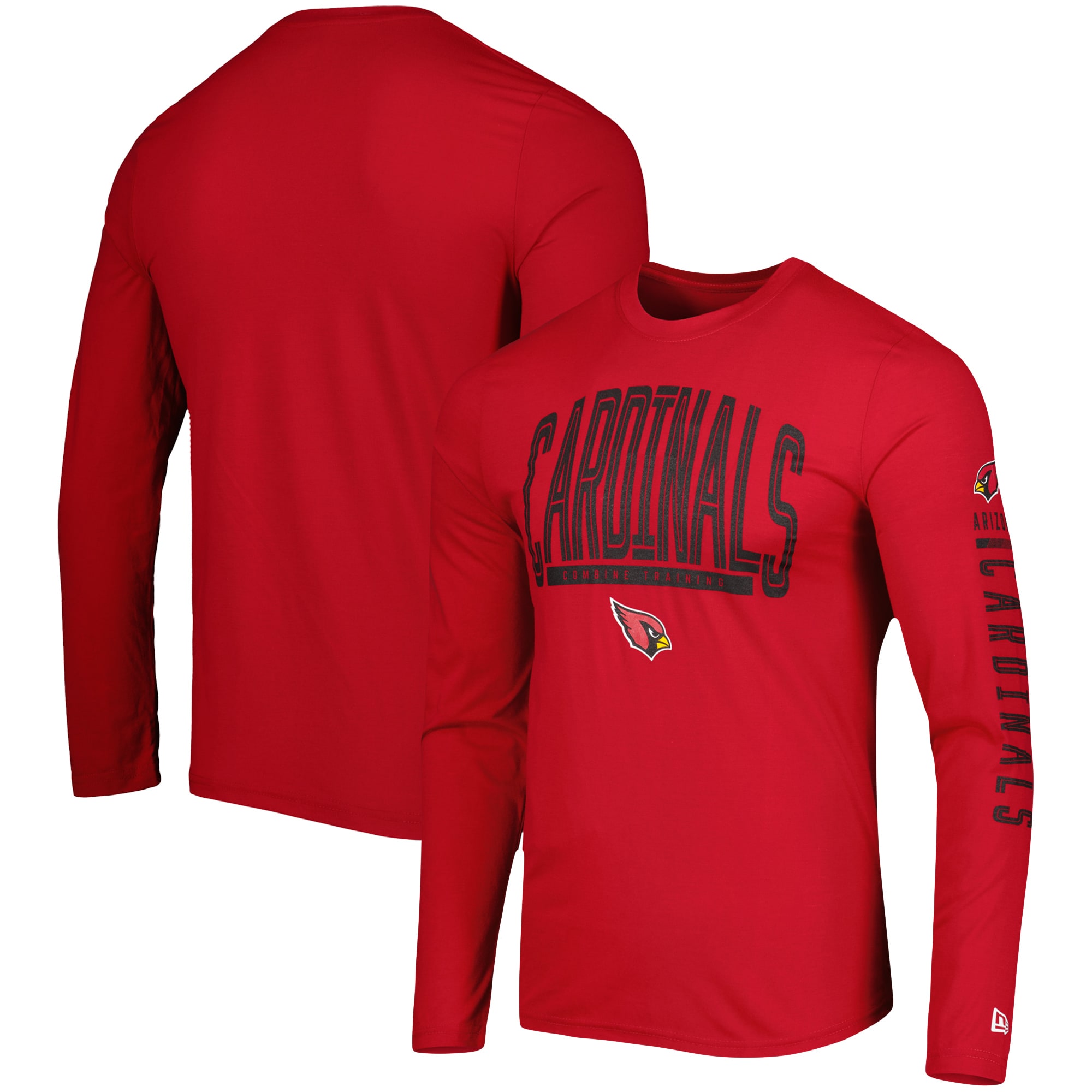 Arizona Cardinals New Era Combine Authentic Home Stadium Long Sleeve T-Shirt - Cardinal