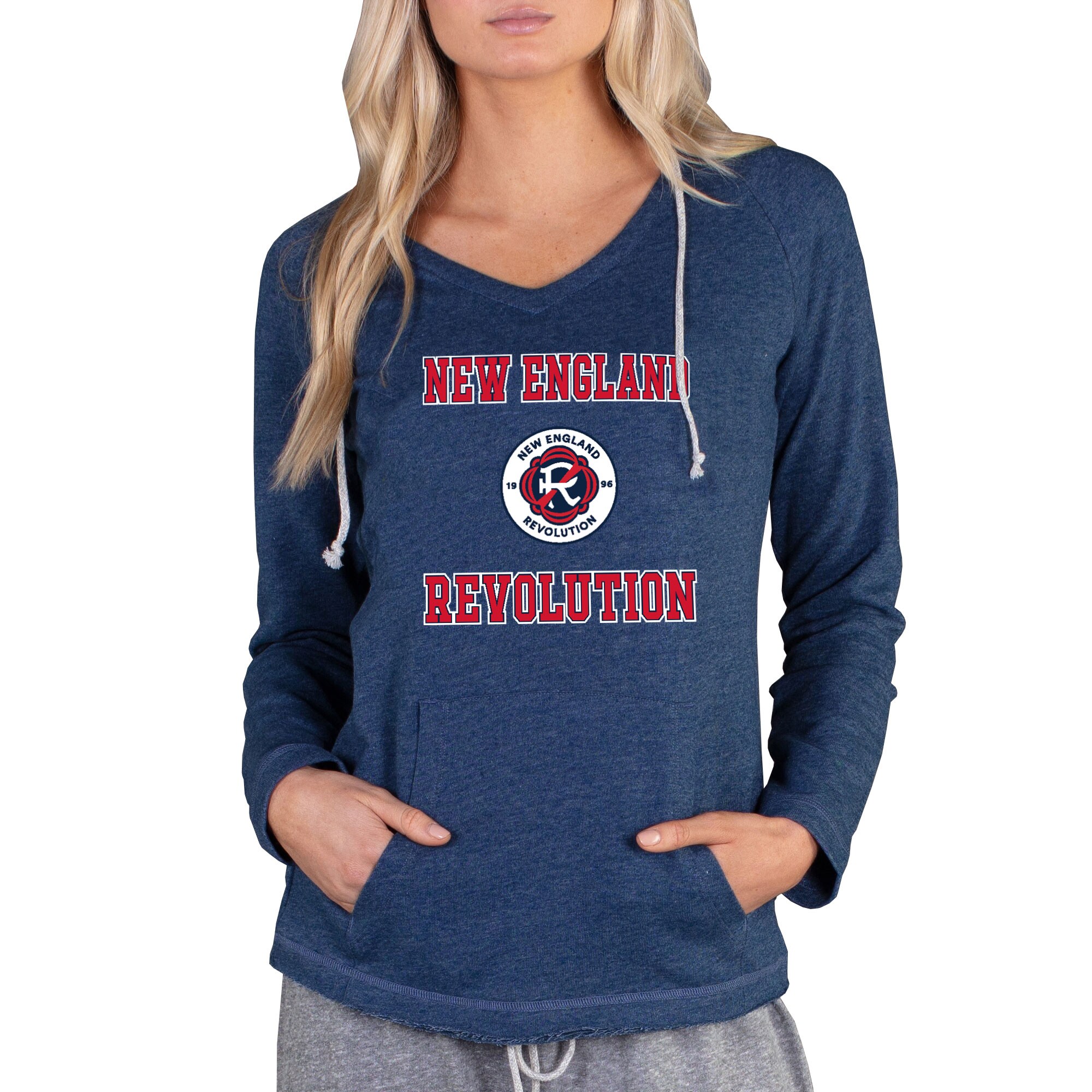 New England Revolution Concepts Sport Women's Mainstream Terry Pullover Hoodie - Navy