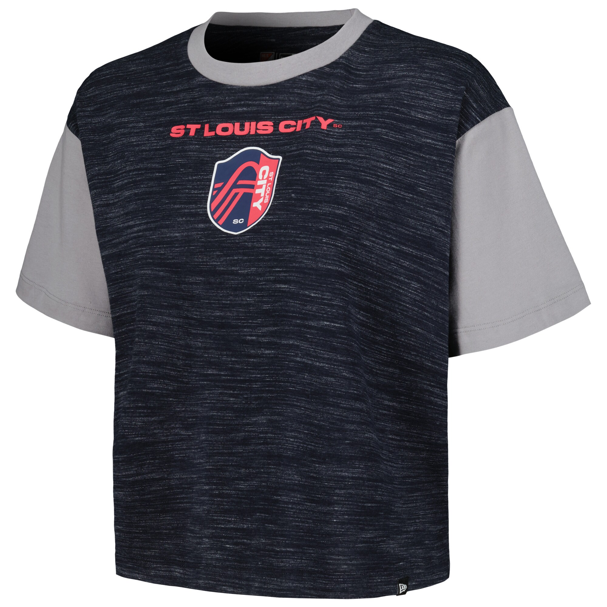 St. Louis City SC 5th & Ocean by New Era Women's Athletic Cross Back Cropped T-Shirt - Navy