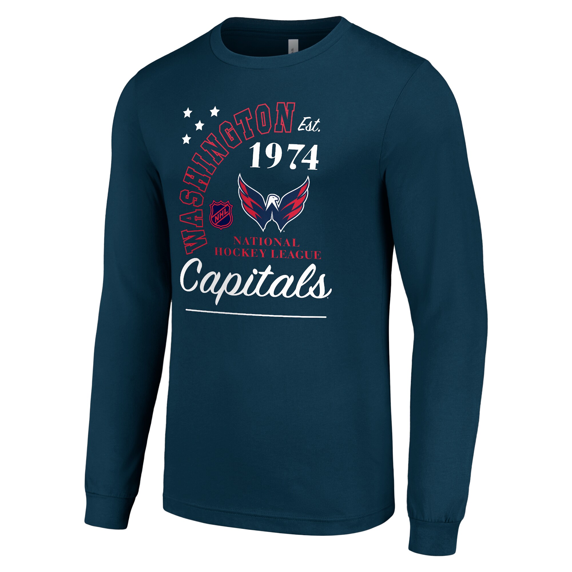 Washington Capitals Starter Arch City Theme Graphic Long Sleeve T-Shirt - Navy