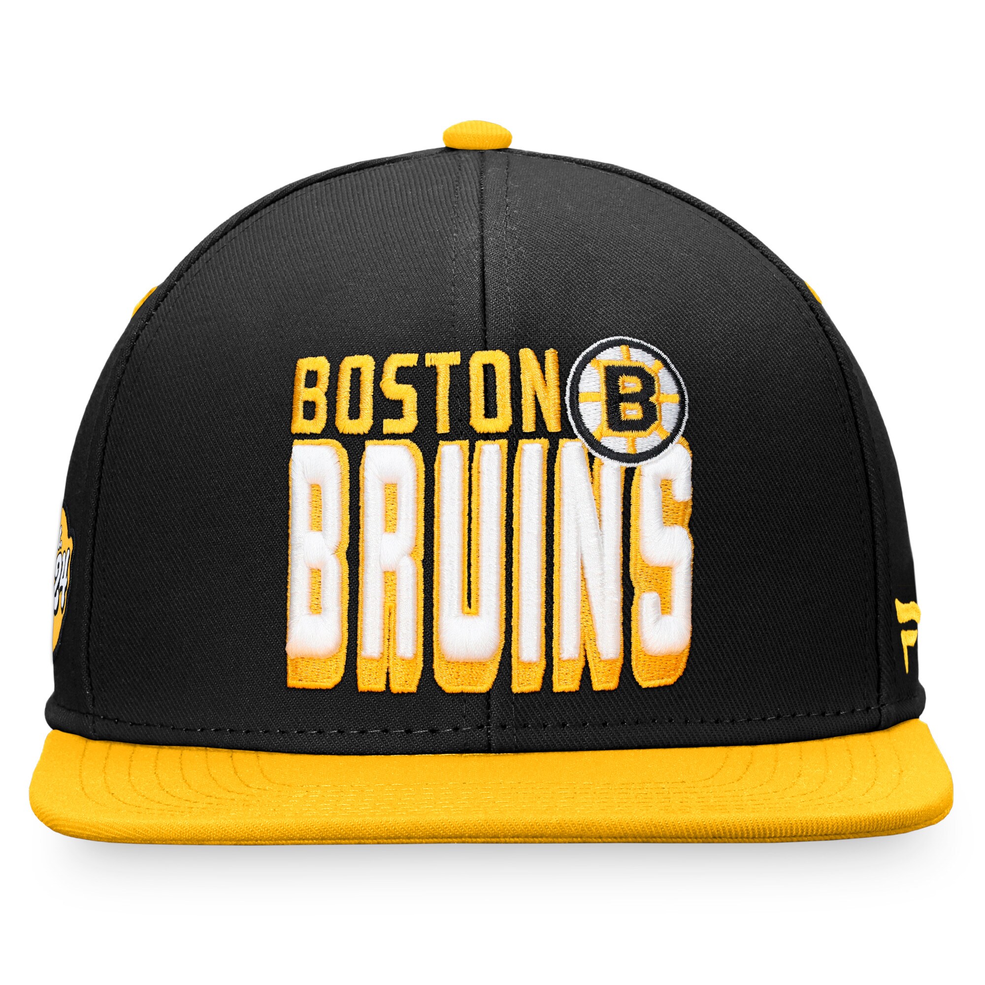 Boston Bruins Fanatics Heritage Retro Two-Tone Snapback Hat - Black/Gold