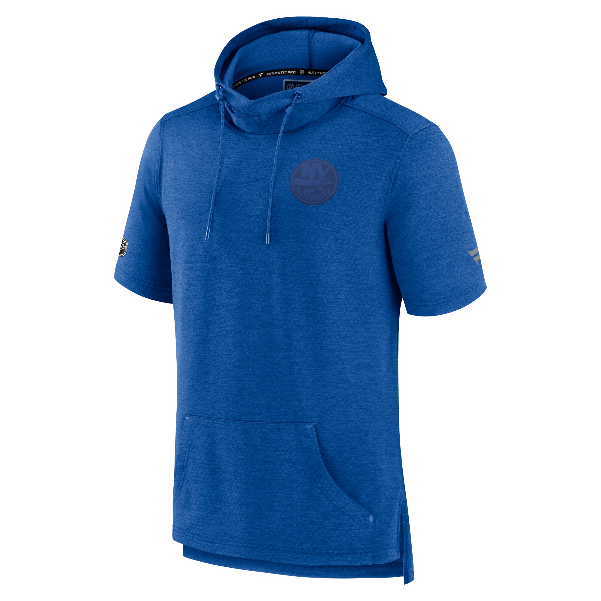New York Islanders Fanatics Authentic Pro Road Performance Short Sleeve Pullover Hoodie - Heather Royal