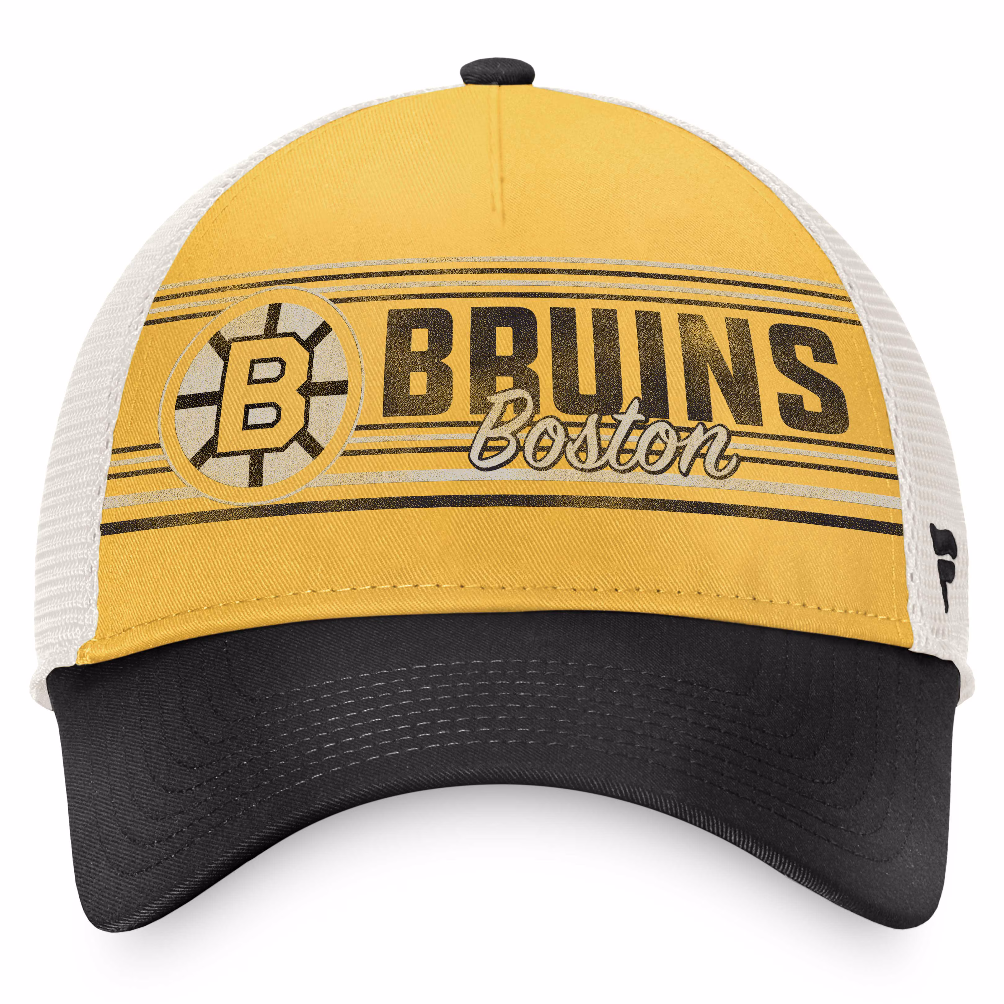 Boston Bruins Fanatics True Classic Retro Trucker Snapback Hat - Gold/Black