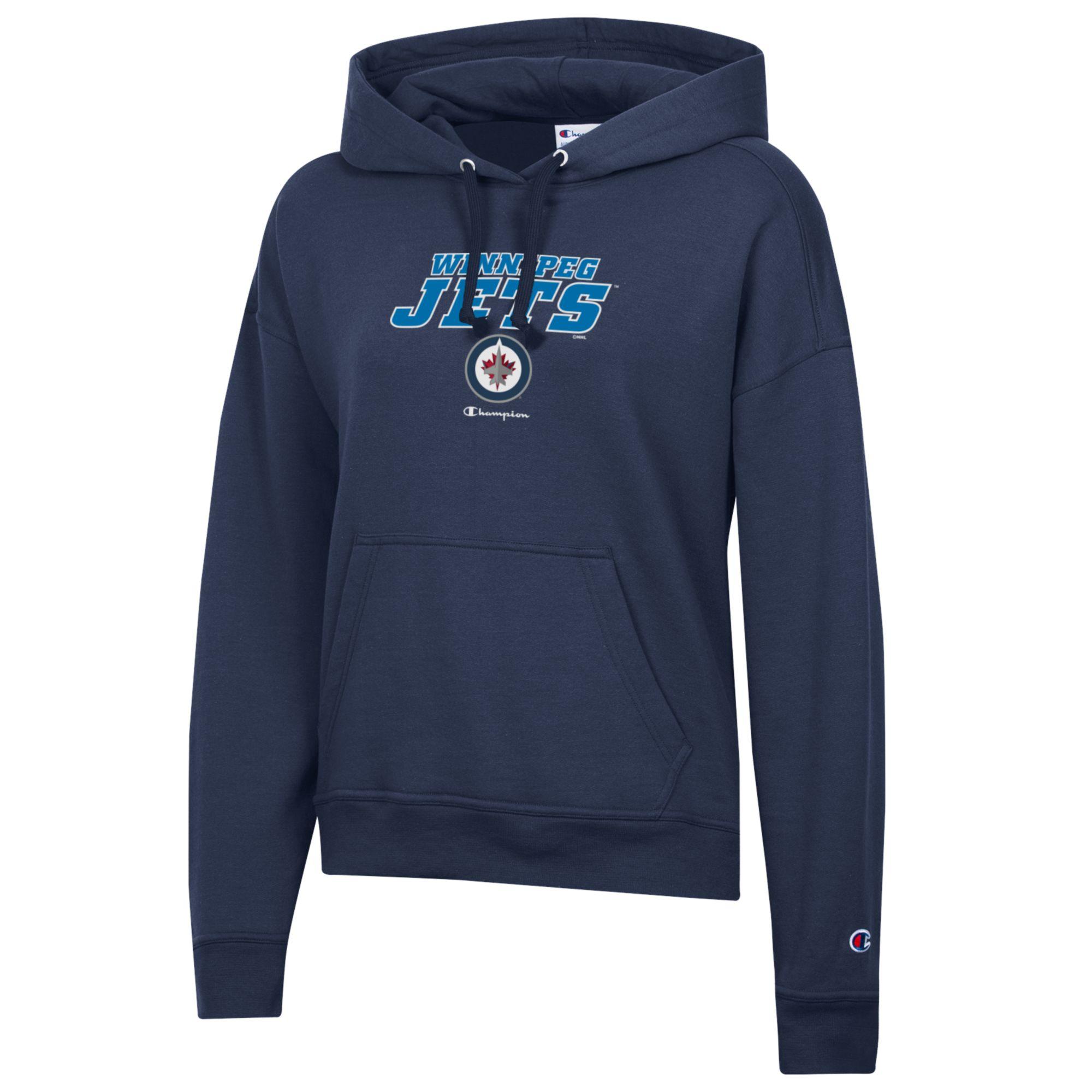 Winnipeg Jets Champion Women's Powerblend Fleece Pullover Hoodie - Navy