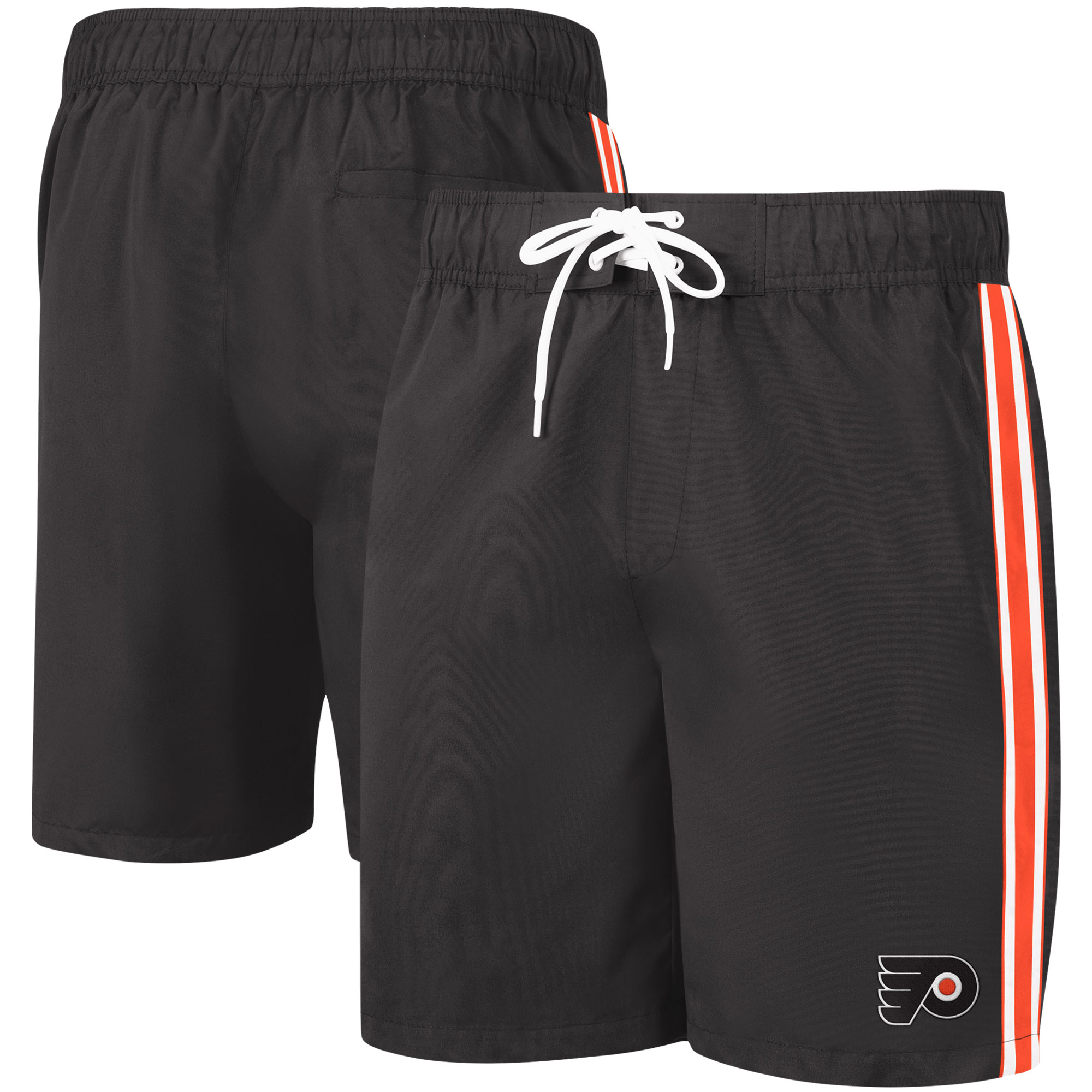 Philadelphia Flyers G-III Sports by Carl Banks Sand Beach Swim Shorts - Black/Orange