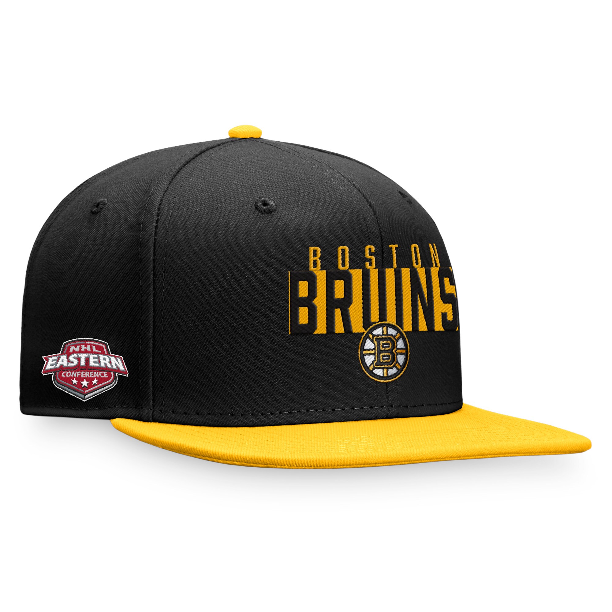 Boston Bruins Fanatics Fundamental Colorblocked Snapback Hat - Black/Gold