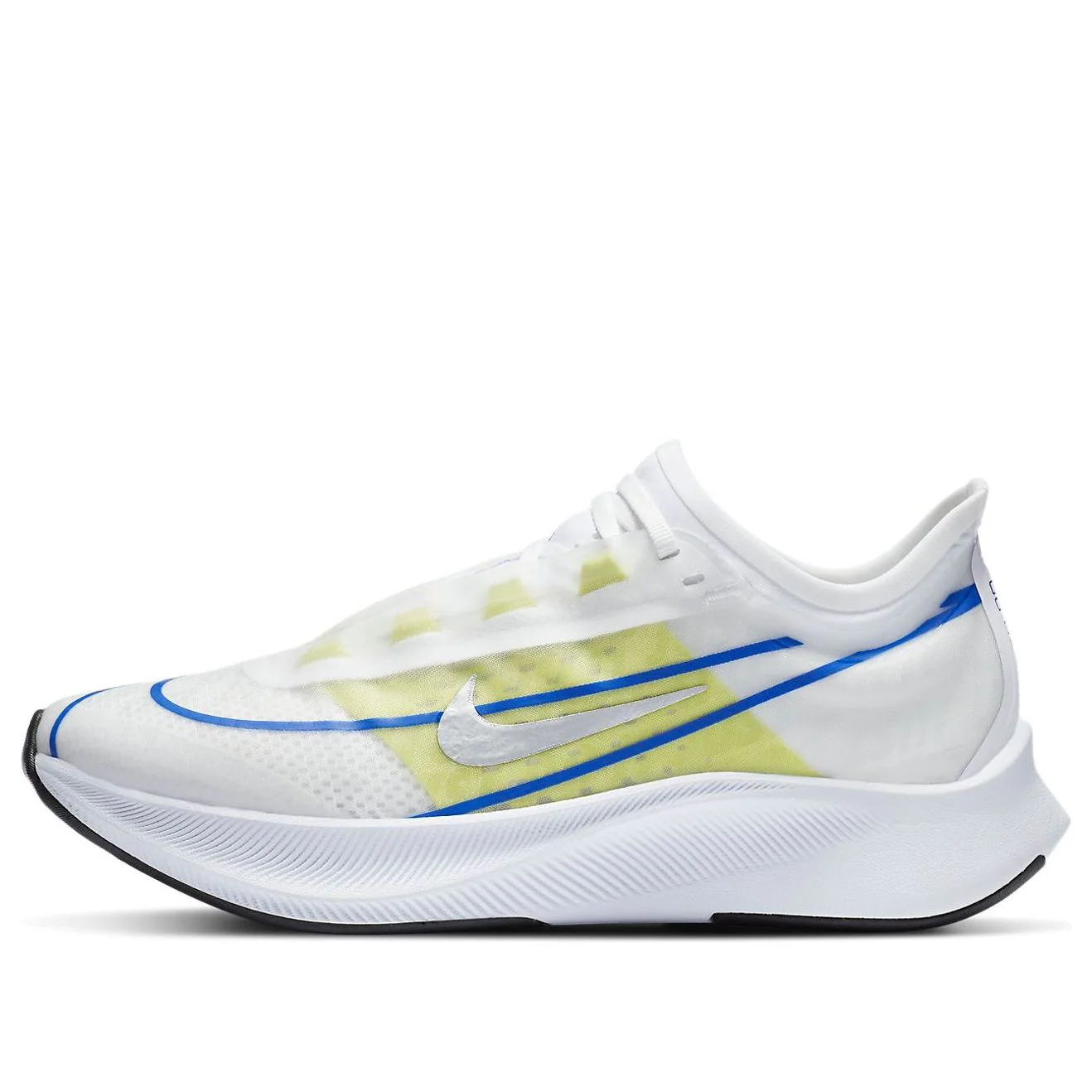 (WMNS) Nike Zoom Fly 3 'White Silver Blue Lime' AT8241-104