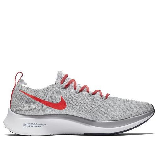 Nike Zoom Fly Flyknit 'Grey Bright Crimson' AR4561-044