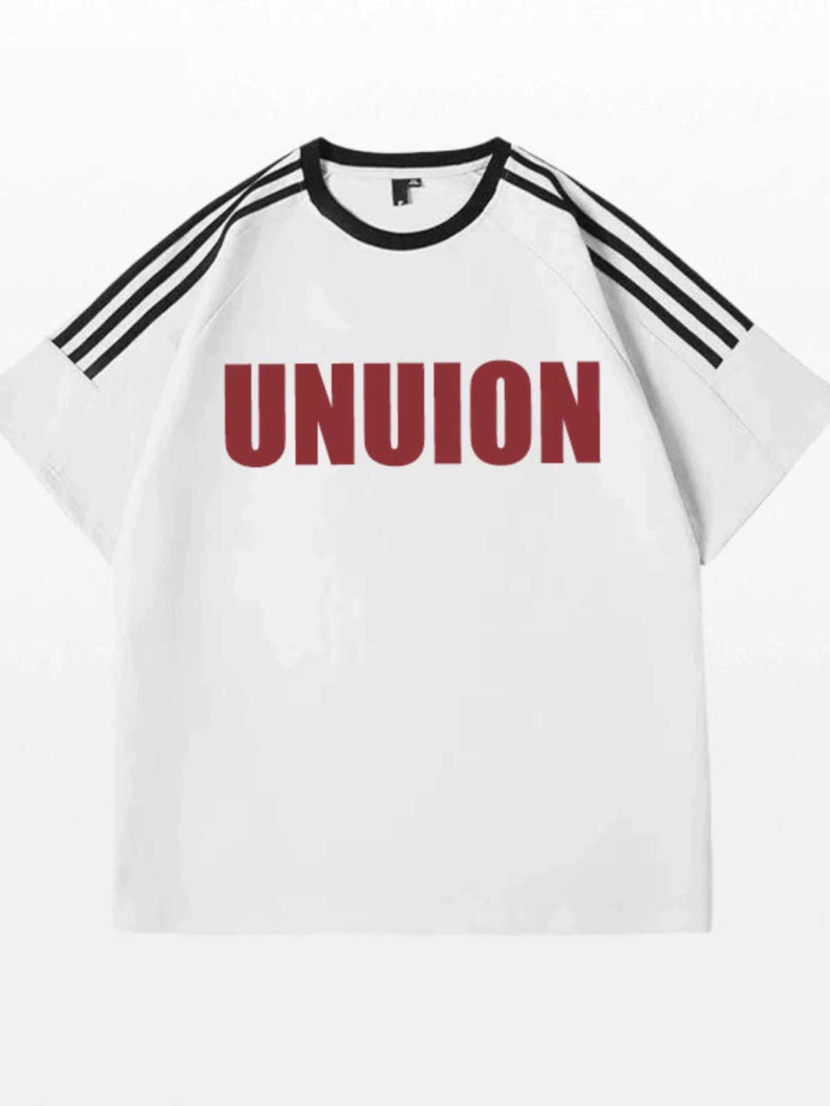 American letter print summer ins trendy three-bar short-sleeved T-shirt men's loose casual cotton T-shirt top clothes