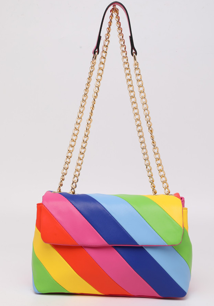 Metal Patchwork Pu Women's Designer Style Ladies Messenger Bag