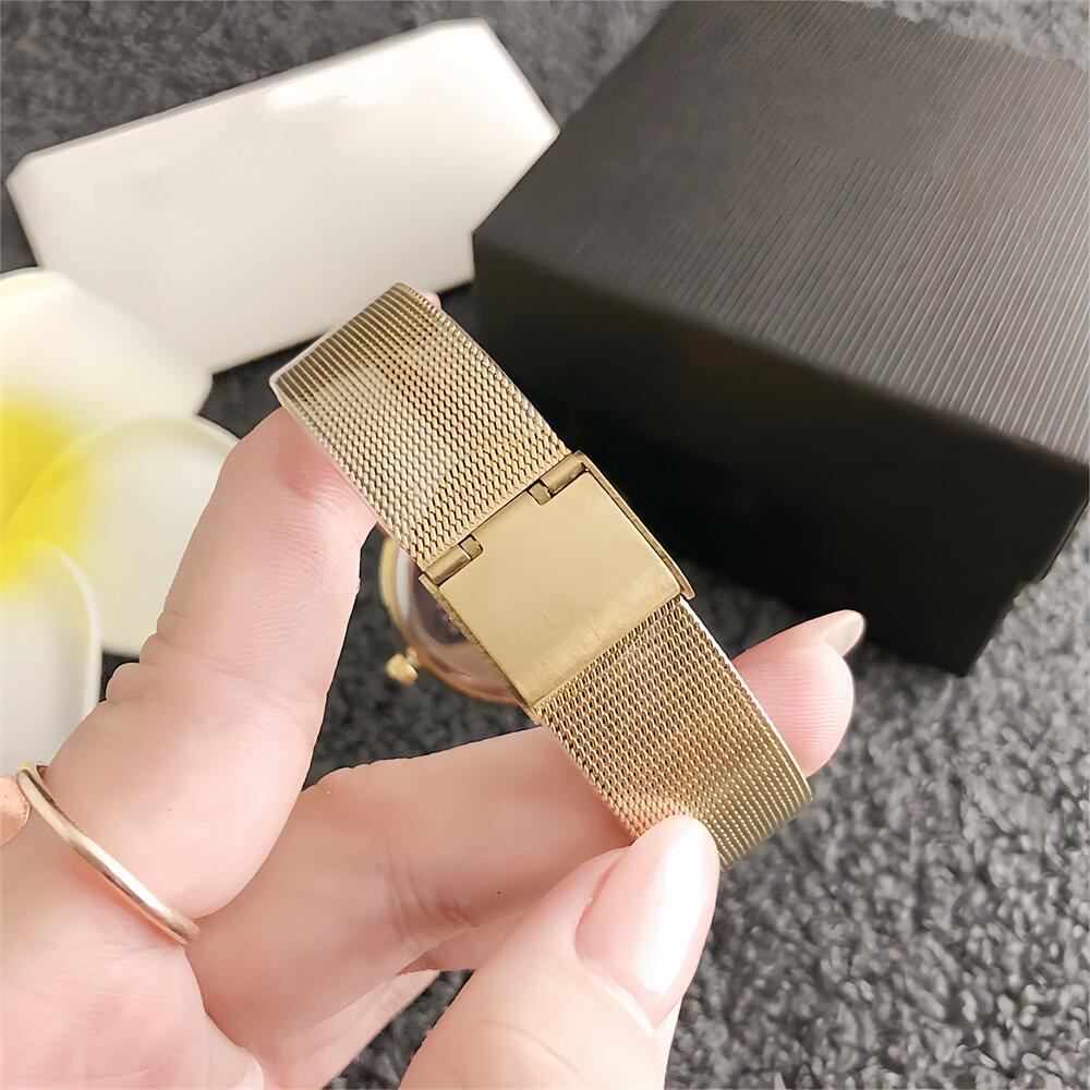 Large dial triangle women's watch inlaid with diamonds quartz mesh strap high-end diamond-inlaid high-end retro women's watch