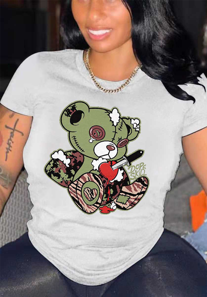 Plus Size Women's T-Shirt Printed Tops