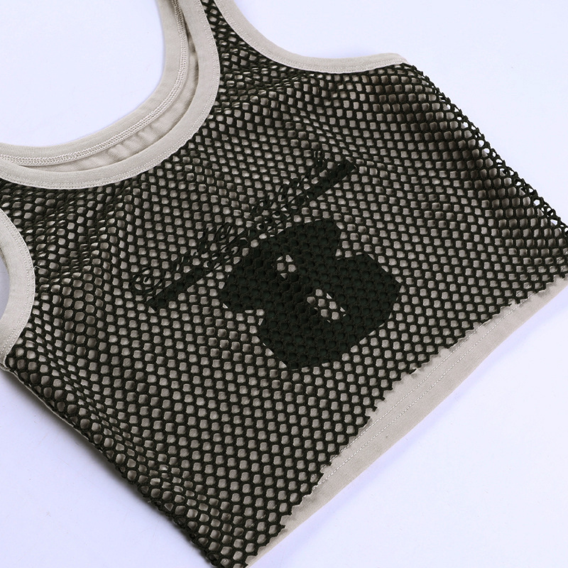 Women Summer Slim Grid Print Tank Top