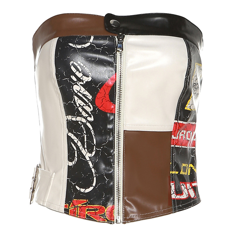 Summer Women Patchwork Contrast Casual Top