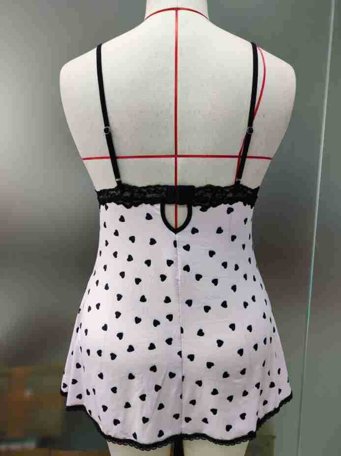 Plus Size Women Sexy Lingerie Print Dress