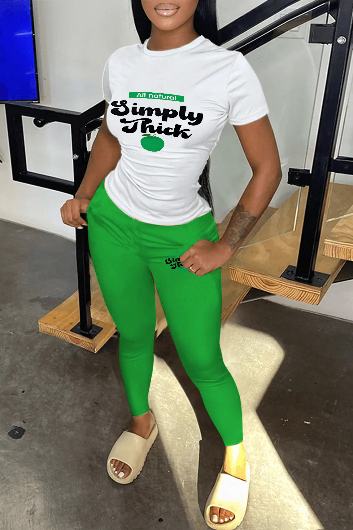 Women Printed Top and Pant Casual Two-Piece Set