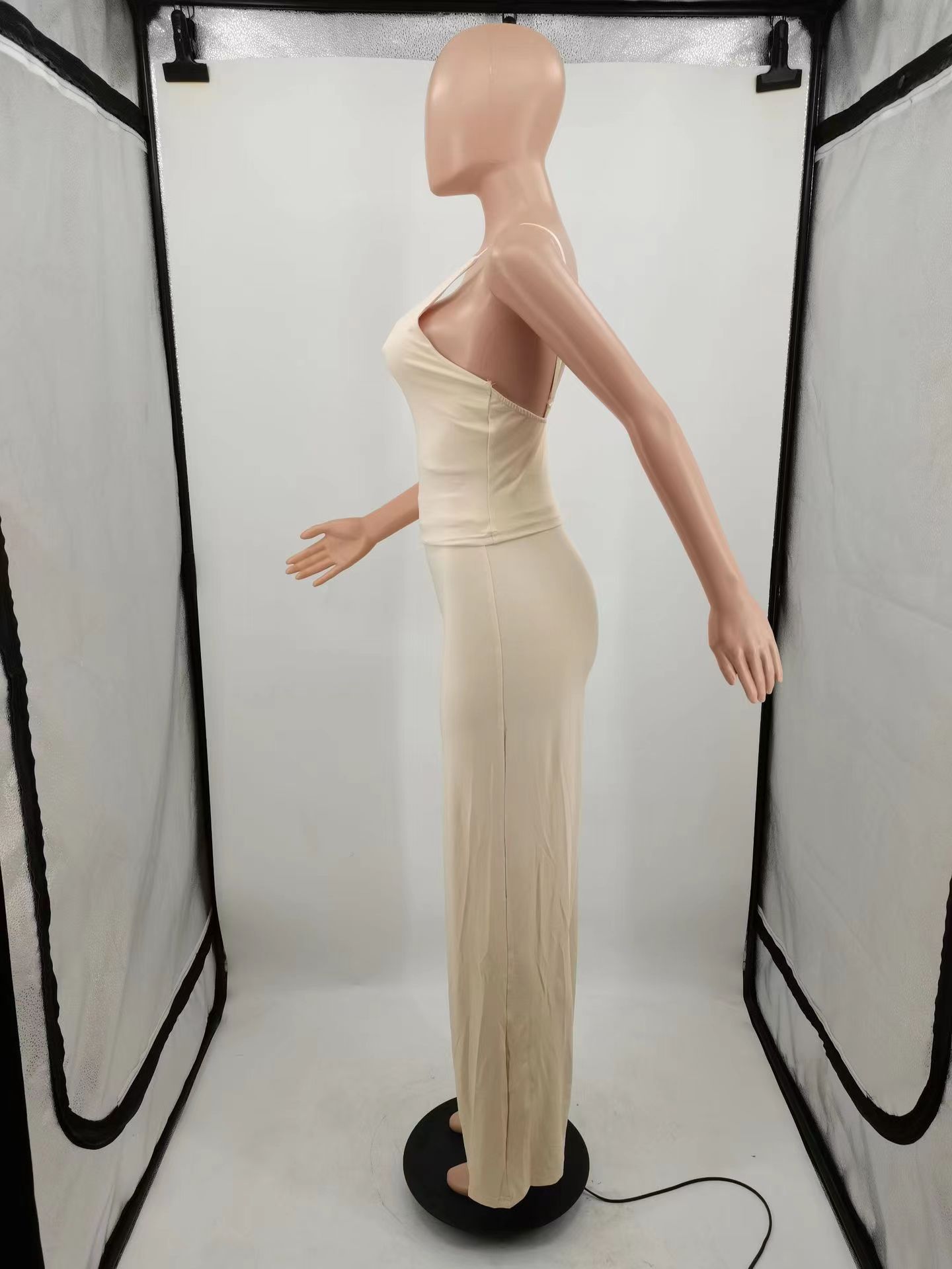 Women's Fashion Tank Top Open Back Casual Print Sports Bell Bottom Two-Piece Set