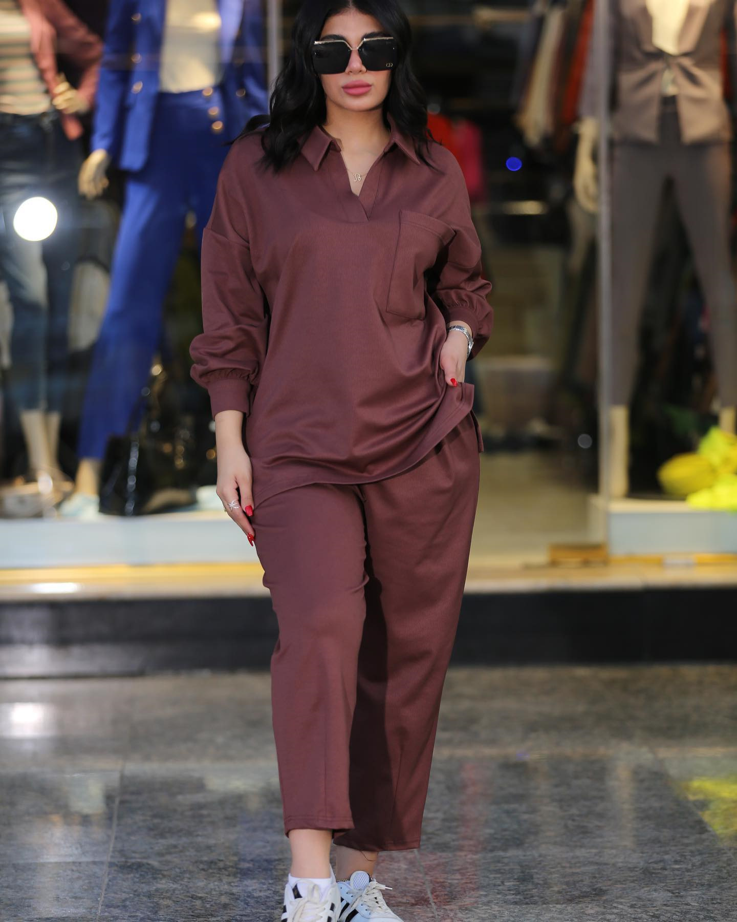 Women's Plus Size Casual Fall Turndown Collar Long Sleeve Shirt High Waist Side Pocket Casual Pants Set