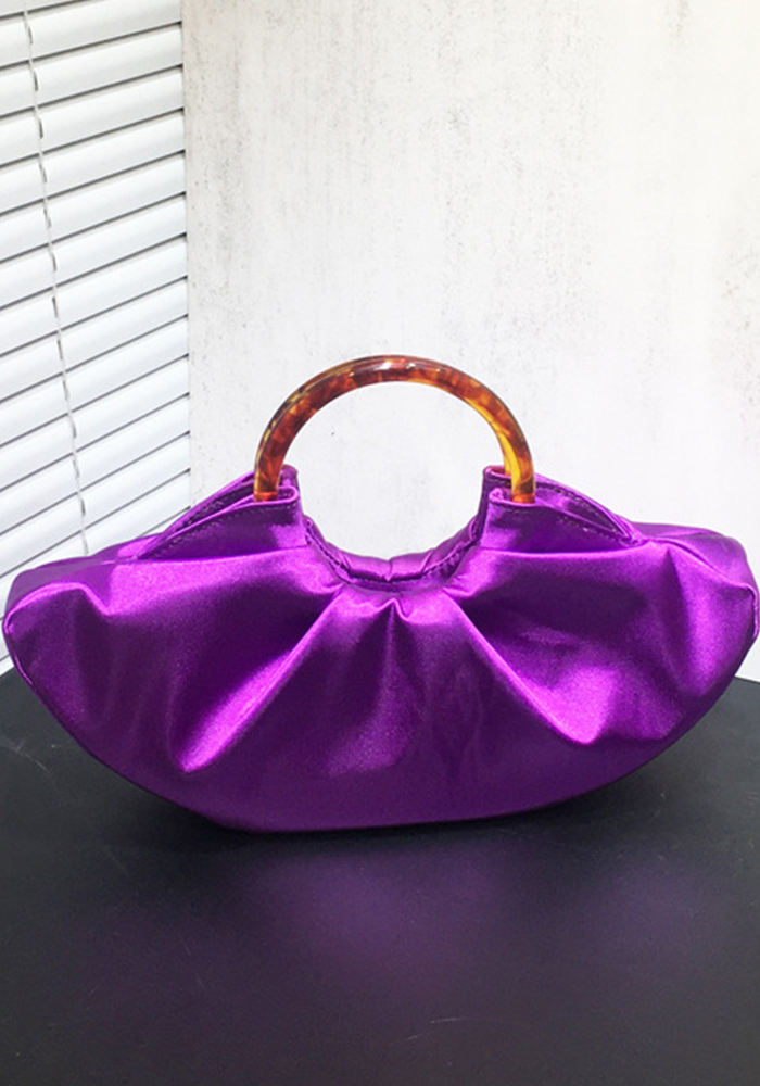 women's hand carry pleated silk cloud bag dinner hand bag