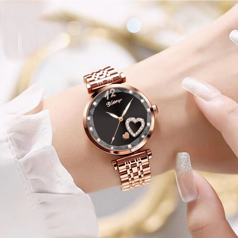 New women's watch with high value, niche diamond-studded student watch, simple and fashionable quartz watch with diamond watch, non-mechanical