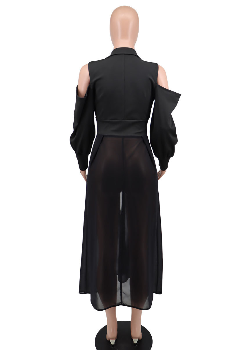 Women Summer Cut Out Shoulder Maxi Dress