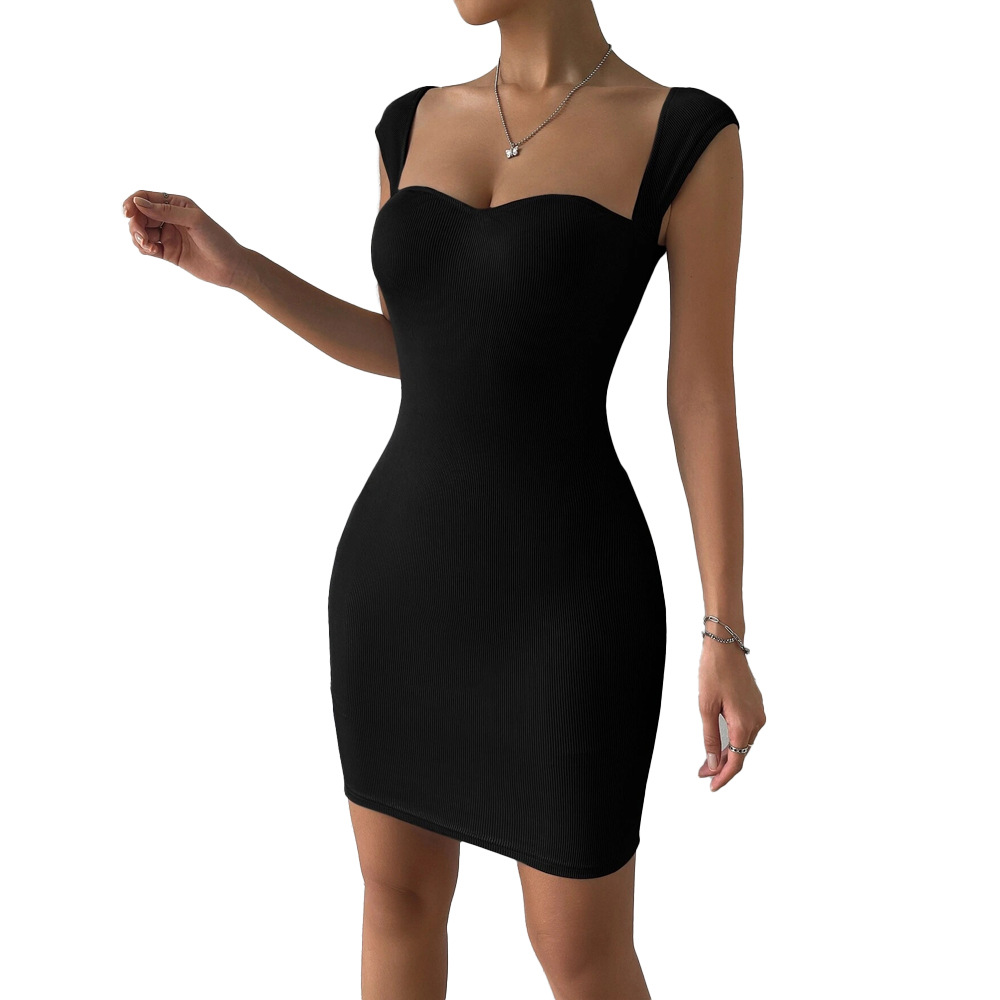 Spring Summer Women's Sexy Nightclub Sleeveless Knitting Bodycon Strap Dress
