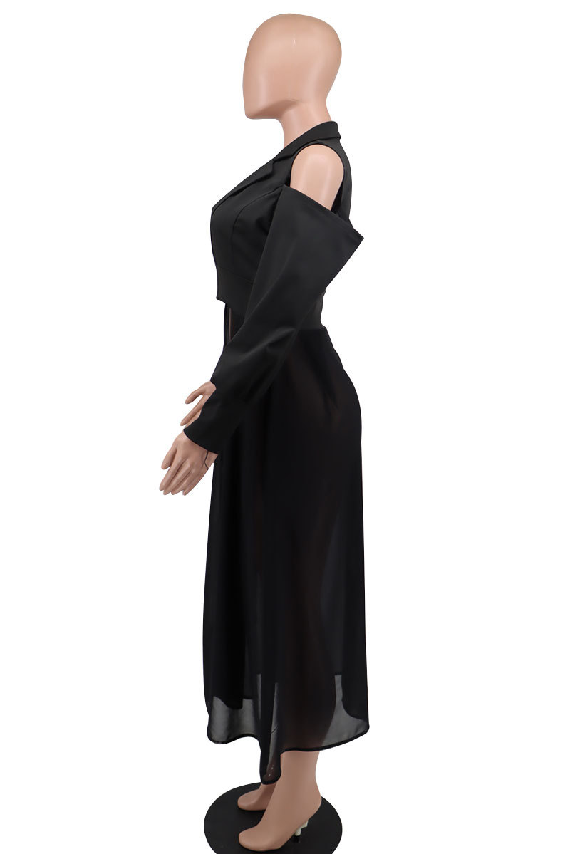 Women Summer Cut Out Shoulder Maxi Dress