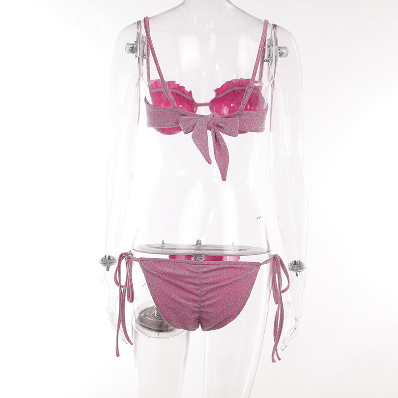 Women HolidaysBeach Sexy Camisole Bikini Two Piece Set