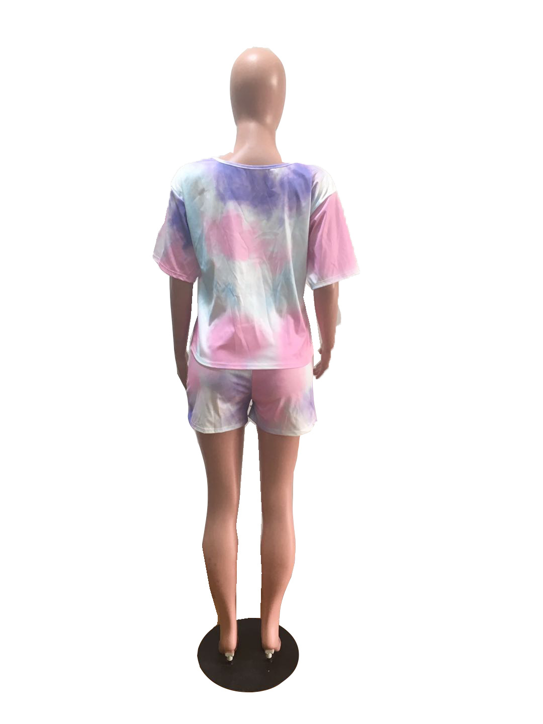 Women's Fashion Casual Print Short Sleeve Two-Piece Set