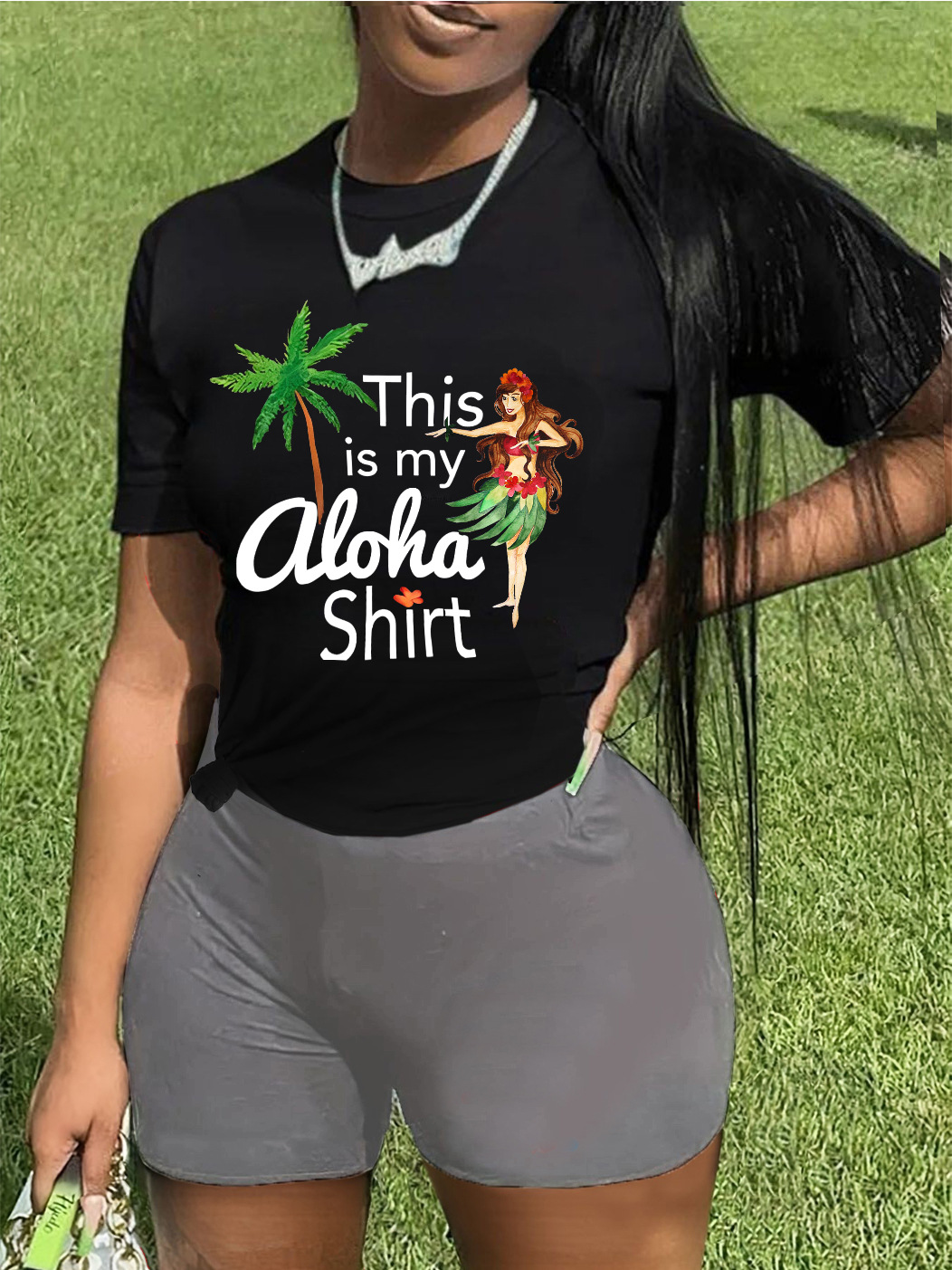 Autumn and Winter Women's Print Style Print Casual Two Piece