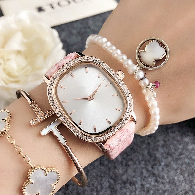 Watch for women new live broadcast hot retro square dial fashion ladies quartz watch waterproof leather strap fashion watch for women
