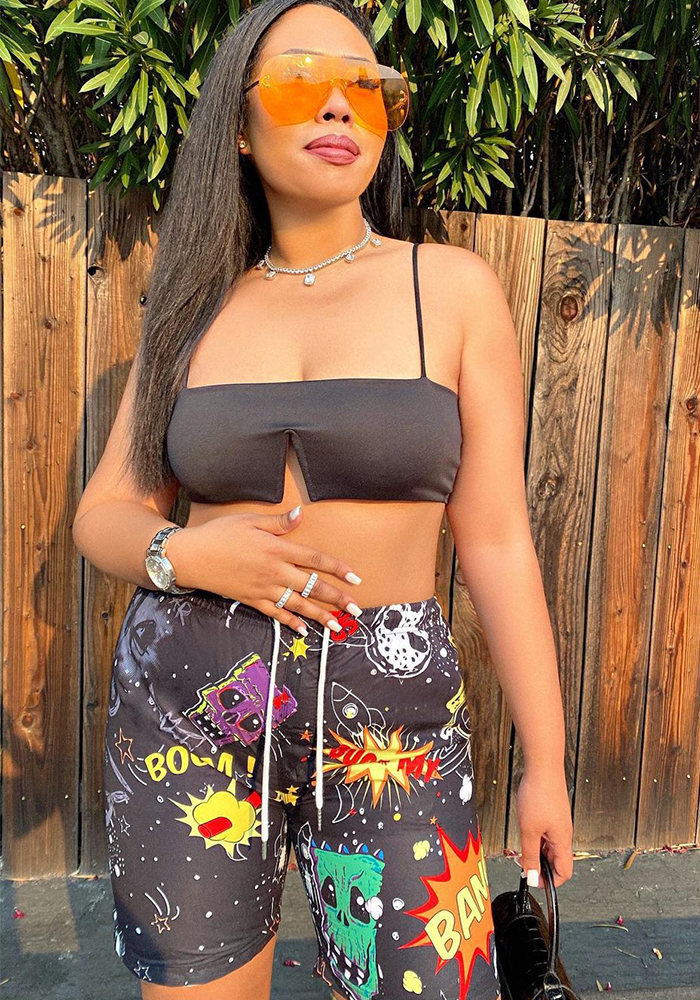 Women's Graffiti Print Sexy Shorts