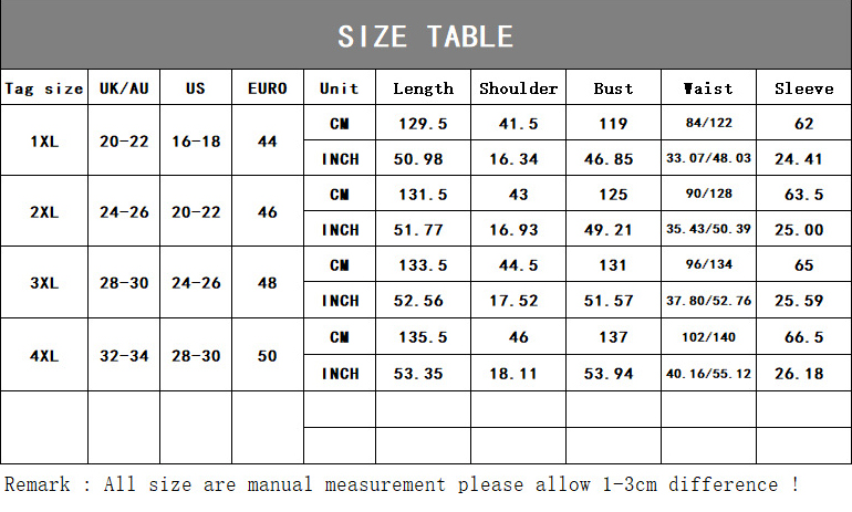 Plus Size Women V-Neck Long Sleeve Printed Dress