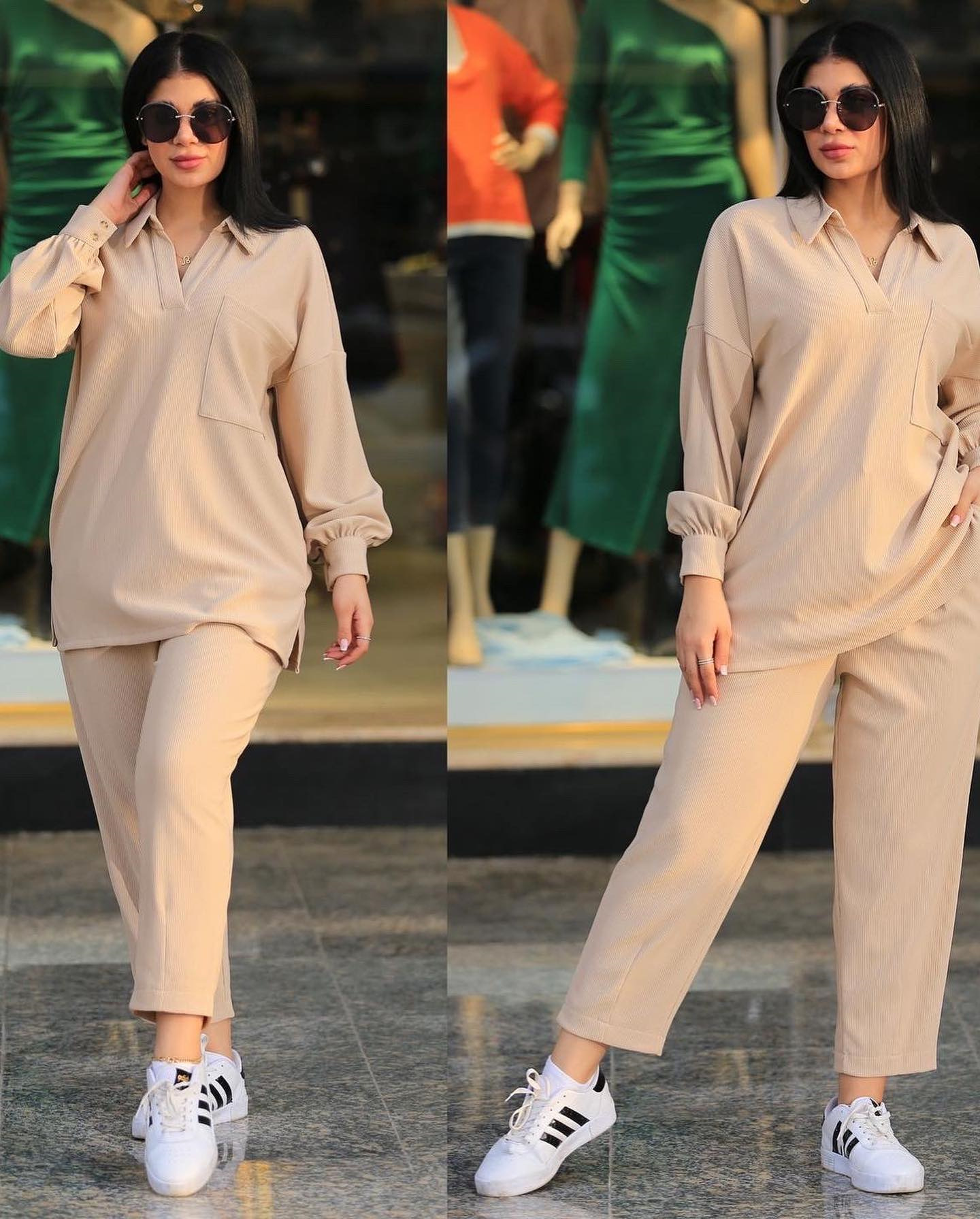 Women's Plus Size Casual Fall Turndown Collar Long Sleeve Shirt High Waist Side Pocket Casual Pants Set