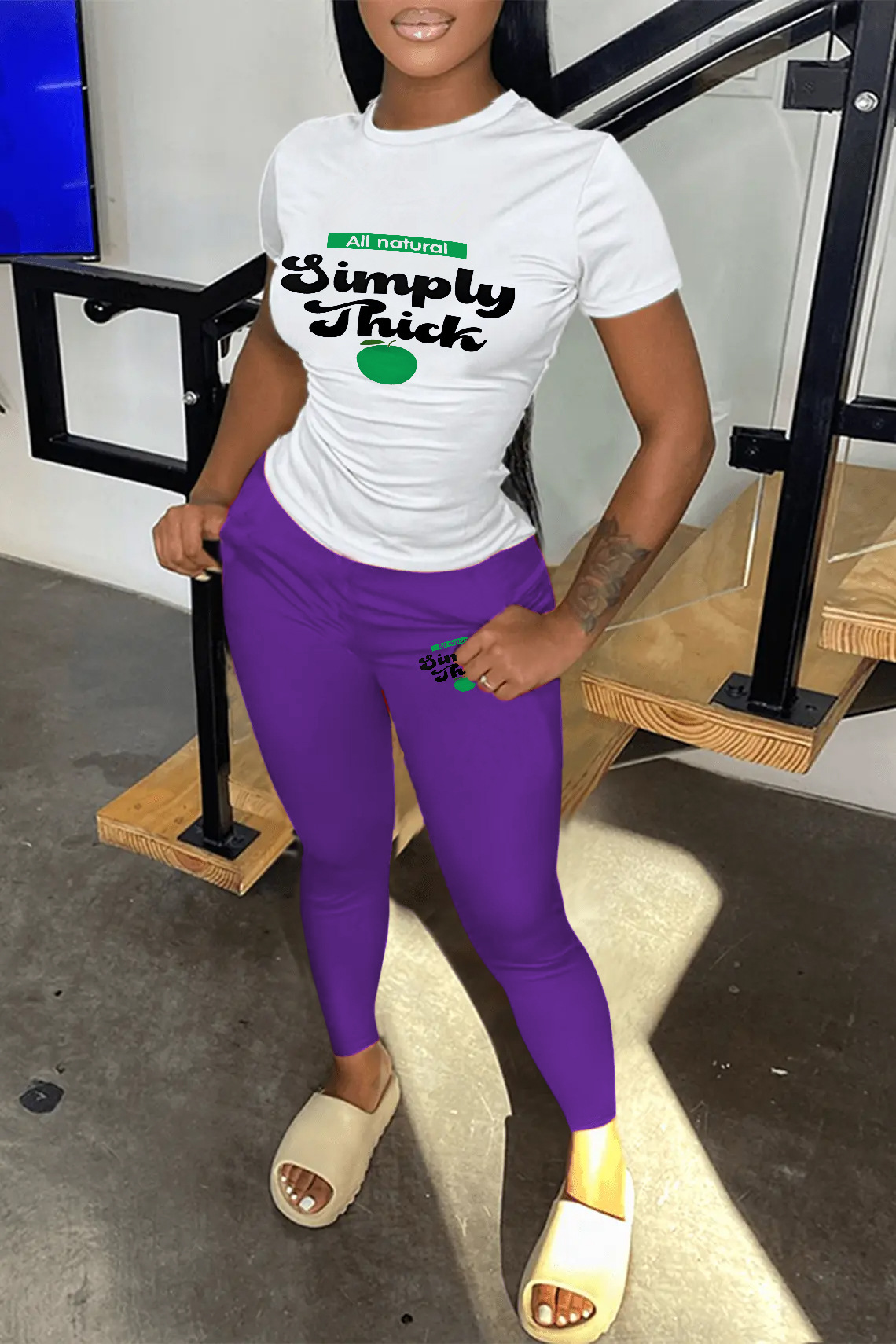 Women Printed Top and Pant Casual Two-Piece Set