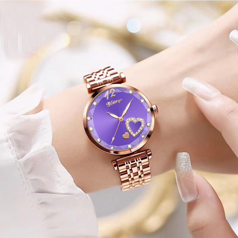 New women's watch with high value, niche diamond-studded student watch, simple and fashionable quartz watch with diamond watch, non-mechanical