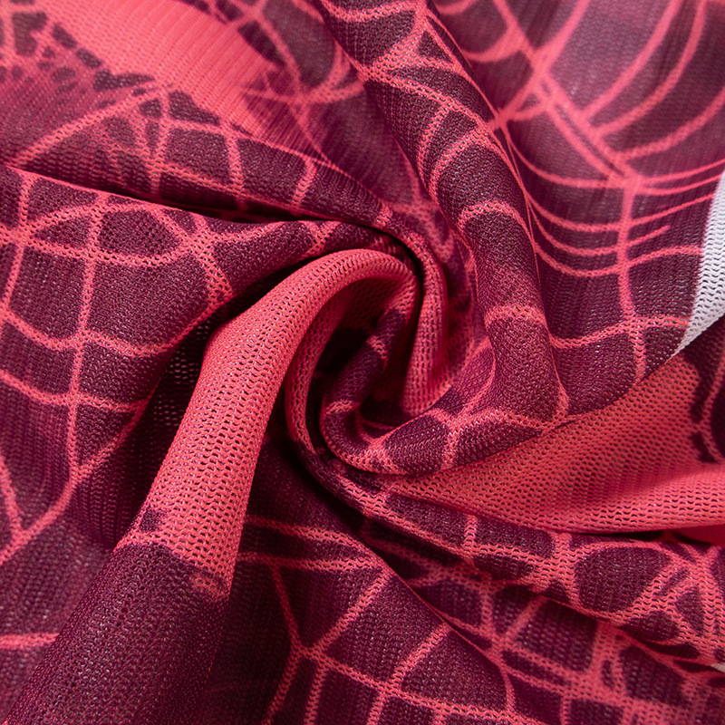 Women's Summer Sexy Mesh Digital Printing Round Neck Long Sleeve Crop Top