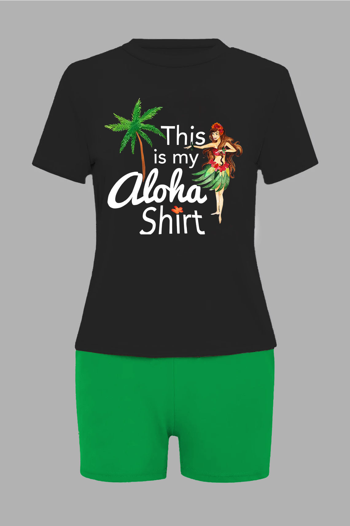 Autumn and Winter Women's Print Style Print Casual Two Piece