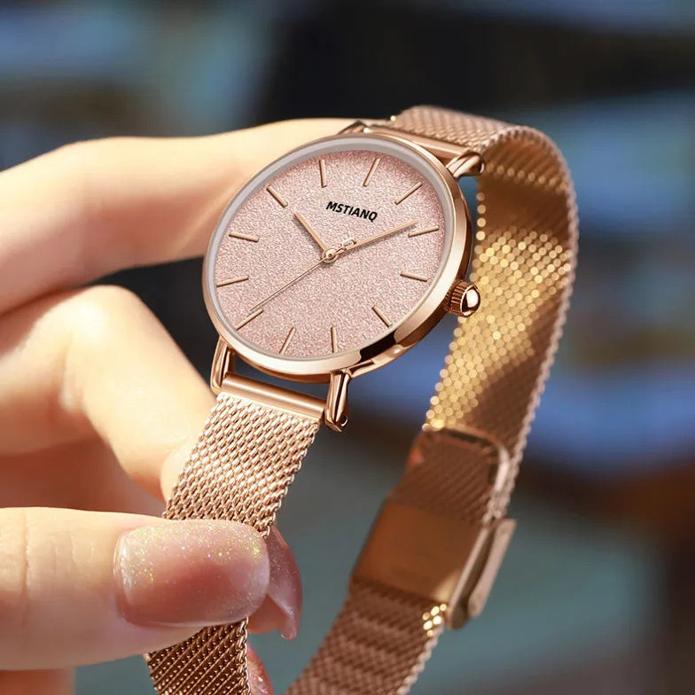 Starry sky Korean style simple and cool watch for women ins niche light luxury casual versatile literary small dial watch