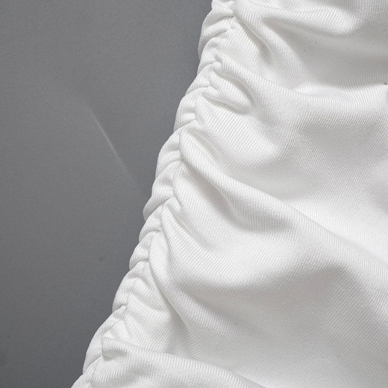 Women Summer Solid Casual Long Sleeve Knot Pleated Dress